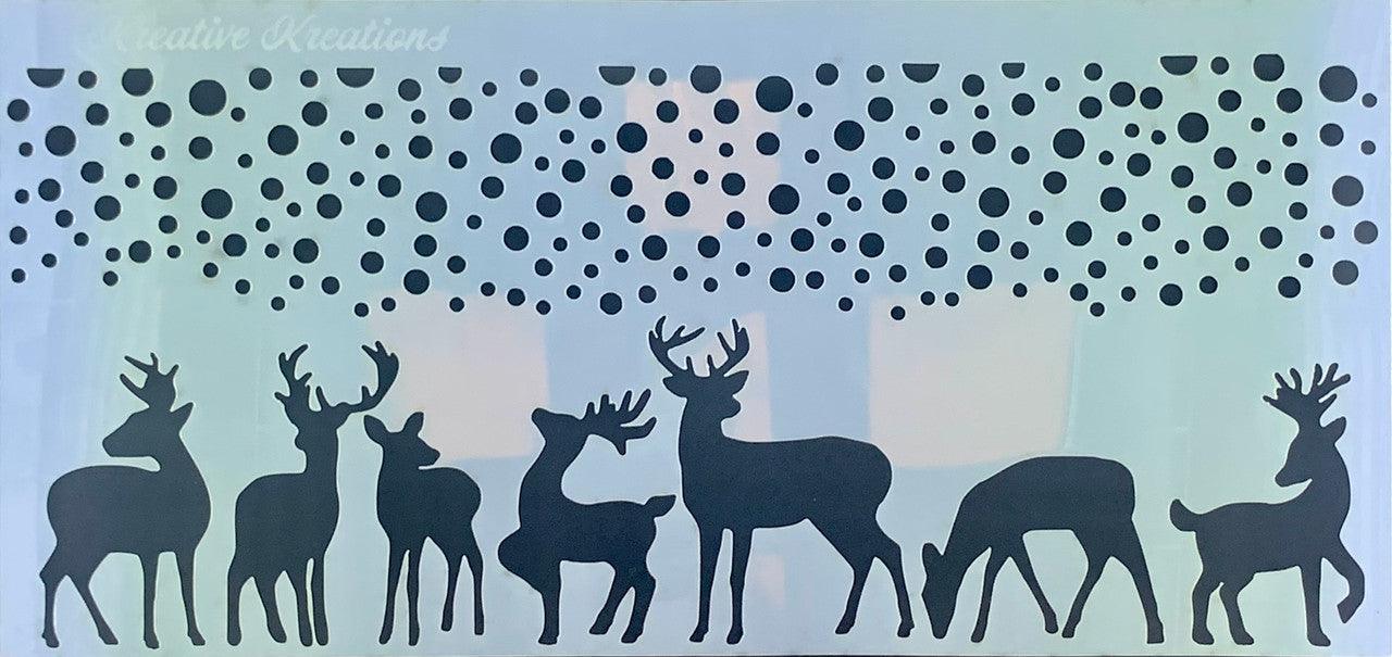 Reindeer Fun Slimline  Stencil